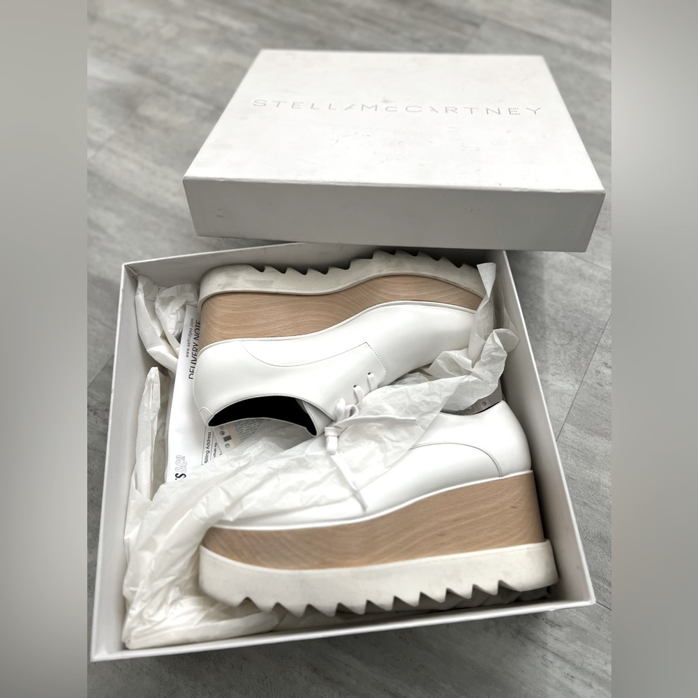 Stella McCartney Elyse Platform white Shoes sz36.5 100% authentic